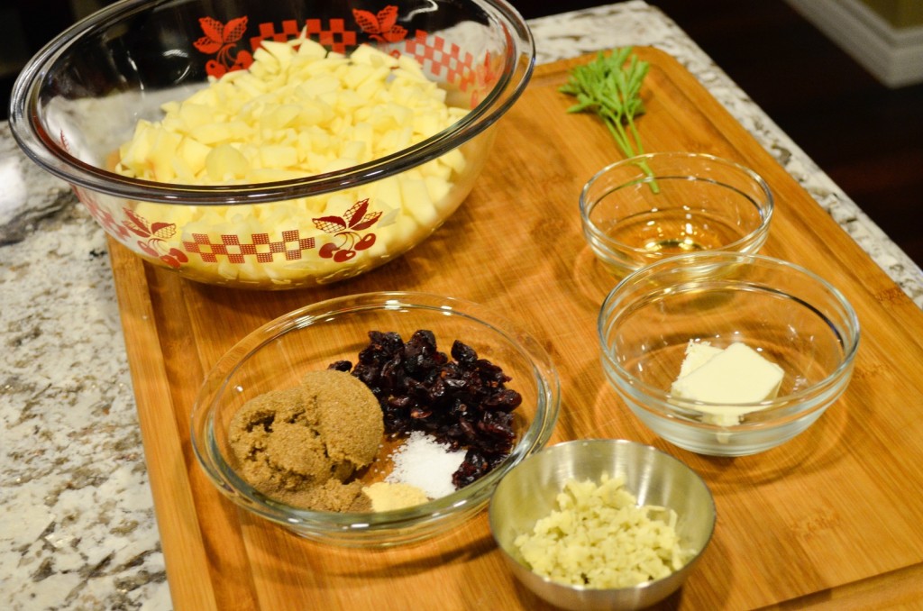 Some mise en place for our ingredients.