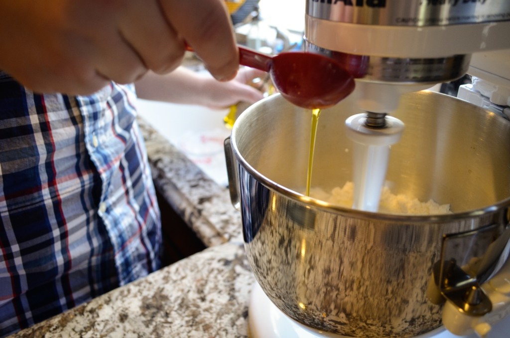 I start with the beater attachment, then move to the dough hook on my stand mixer.